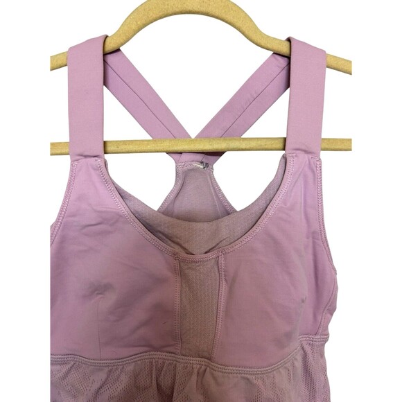 Lululemon Run Stuff Your Bra Lilac Tank Top Racer Back Build in Bra  Sz 4 - Picture 3 of 8